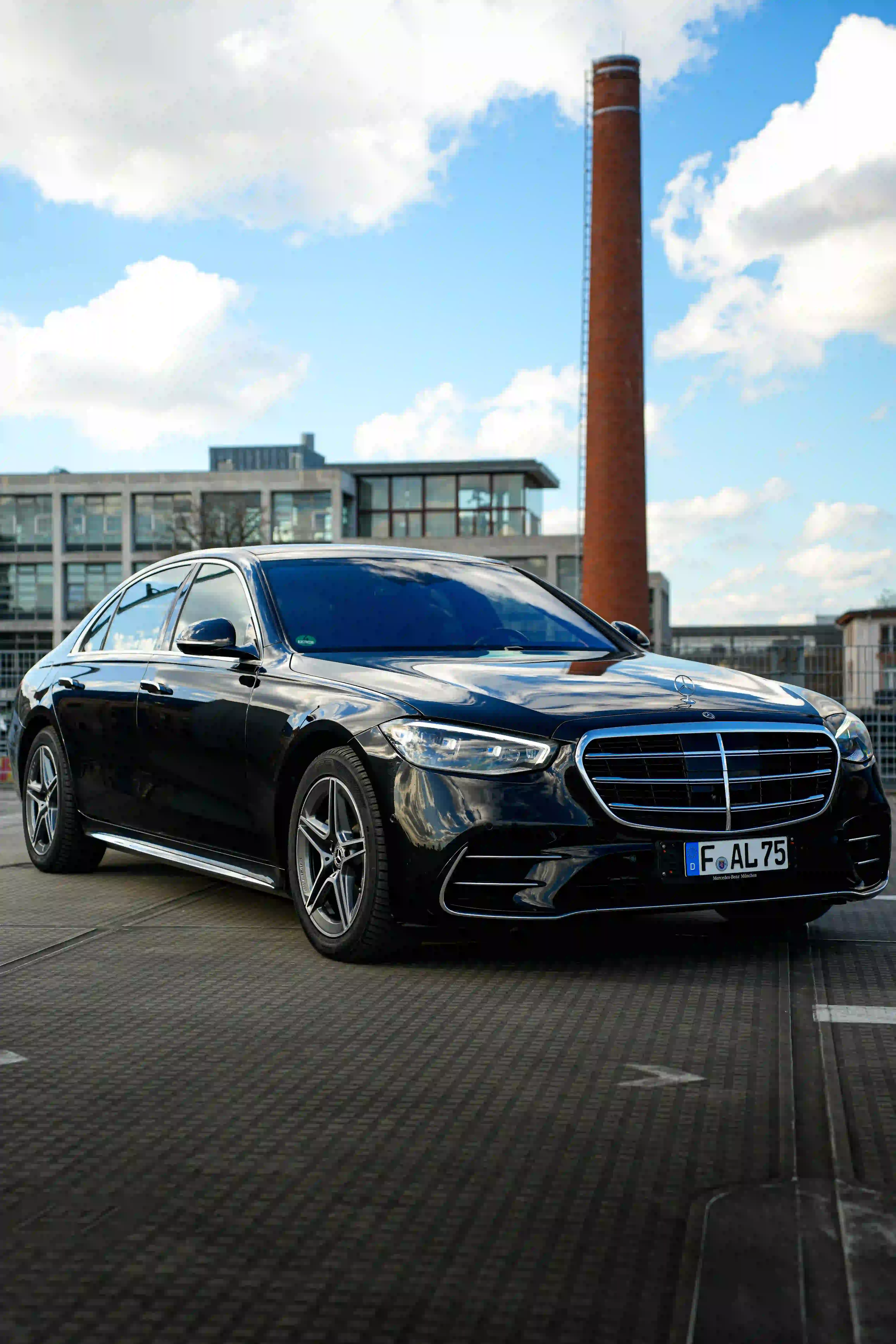 Passenger in Ride Prime chauffeur car Frankfurt